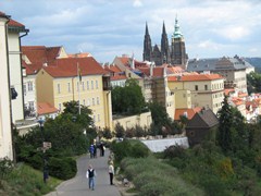 Прага. Пражский кремль, Вид со стороны Страговского монастыря